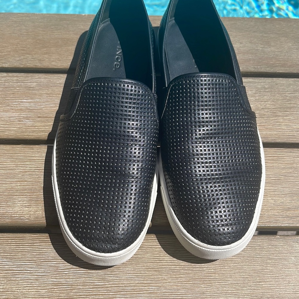 Vince Black Slip Ons
